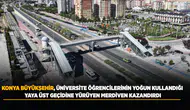 Üniversite öğrencileri için konfor: Yaya üst geçide yürüyen merdiven