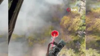 Antalya'daki orman yangınına havadan müdahale sürüyor