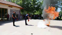 Selçuklu'da personele uygulamalı yangın eğitimi