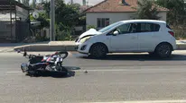 Konya'da otomobilin çarptığı motosikletin sürücüsü ağır yaralandı