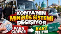 Konya’nın minibüs sistemi değişiyor: Para gidiyor kart geliyor