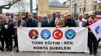 Türk Eğitim-Sen Konya Şubesi'nden şiddete karşı büyük çağrı