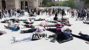 Notre Dame Katedrali önünde Gazze protestosu