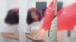 Türk bayrağını yakmıştı: O kız çocuğuna dikkat çeken ceza