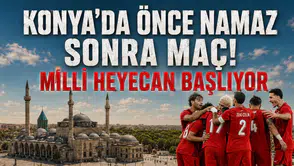 Konya’da önce namaz sonra dev ekranda milli maç