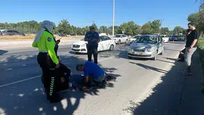 Konya'da otomobilin çarptığı bisikletli ağır yaralandı