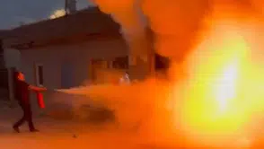 Konya'daki ot yangını motosiklete sıçradı