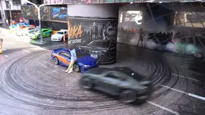 Drift atan otomobile polis ceza yazamadı: Görenler şaşırdı