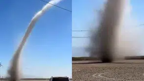Konya'da korkutan hortum: Kısa sürede kayboldu
