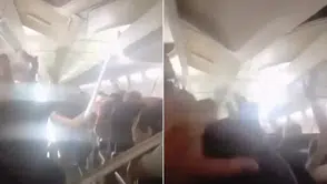 Dev yolcu uçağında korku dolu anlar: Kabinin tavanı çöktü