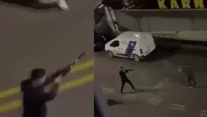 Pompalı silahla kavga: O anlar kameraya yansıdı