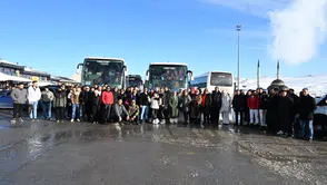 Konyalı berber ve kuaförler kar keyfini Erciyes'te yaşadı