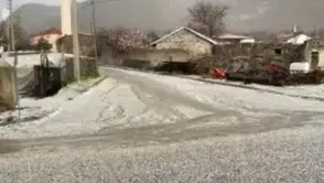 Konya beyaza büründü: Bu sefer kar değil dolu!