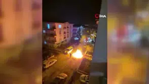 Boşanma aşamasındaki adam çıldırdı: Havaya ateş açıp aracını yaktı