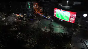 Konya'da yer gök inledi: Dev ekranda Milli heyecan yaşandı