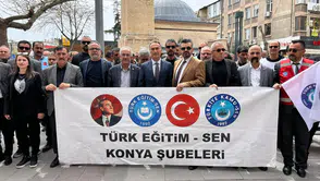 Türk Eğitim-Sen Konya Şubesi'nden şiddete karşı büyük çağrı