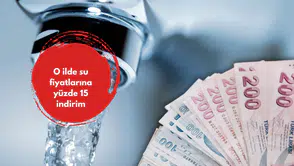 O ilde su fiyatlarına yüzde 15 indirim