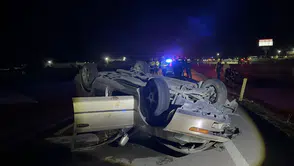 Konya yolunda feci kaza: Otomobil beton mikserine çarptı