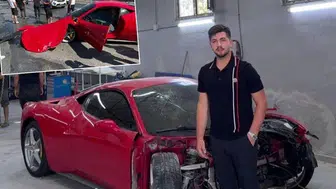 Hurdaya dönen 15 milyonluk Ferrari'nin sahibi: "Binemeden gitti"