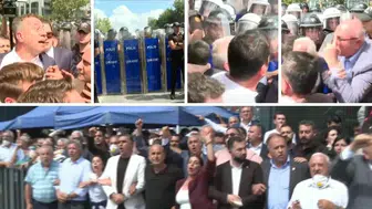 İcra memurları CHP binasında! Gürsel Tekin binaya beklenirken kargaşa çıktı