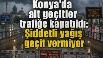 Konya’da alt geçitler trafiğe kapatıldı: Şiddetli yağış geçit vermiyor