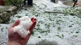 Konya'nın Hamzalar'ı beyaza büründü: Dolu yağışı etkili oldu