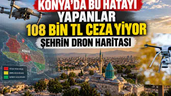 Konya'da bu hatayı yapanlar 108 bin TL ceza yiyor: Şehrin dron haritası