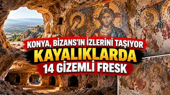 Konya'nın gizemli yanı ortaya çıkıyor: Kayalıklarda 14 fresk var