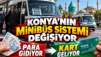 Konya’nın minibüs sistemi değişiyor: Para gidiyor kart geliyor
