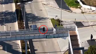 Gözlerine inanamadı aracından hemen indi: O kaçtı polis dron kovaladı