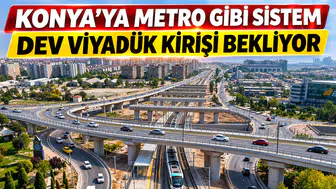 Konya’ya metro gibi sistem geliyor: Dev viyadük kirişi bekliyor