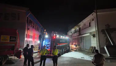 Konya’da iş yerinde yangın paniği