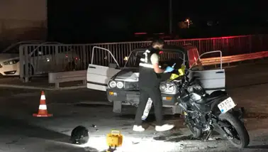 Konya'da otomobille çarpışan motosikletin sürücüsü ağır yaralandı