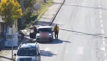 Ehliyetsiz sürücünün akıl almaz planını dron böyle bozdu