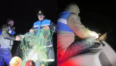 Konya'da 800 metrelik ağ imha edildi: Suğla Gölü'nde denetim sürüyor