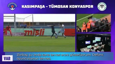 Konyaspor lehine verilen penaltının VAR kayıtları açıklandı!