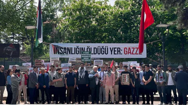 Konya'daki öğrenciler Filistin nöbetinde