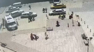 Trafikte saldırı için araçtan inen yandı