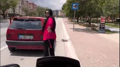 Konya'da yurdum insanı ortaya çıktı! Yolda kalan araca böyle yardım etti