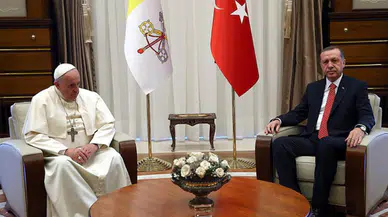 Erdoğan, Papa ile görüştü