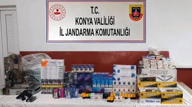 Konya'da kaçakçılık operasyonu! Çok sayıda sigara ve tütün ele geçirildi