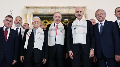 Cumhurbaşkanı Erdoğan ve Mahmud Abbas TBMM'de buluştu