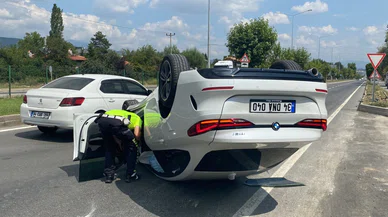 Otomobili takla attı, burnu bile kanamadı