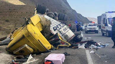 Yoldan çıkan tır dehşet saçtı