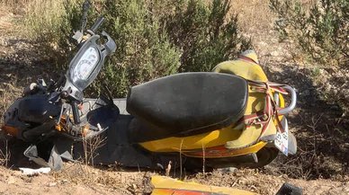 Kontrolü kaybeden motorcu şarampole devrildi