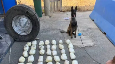 Lastikten hava yerine uyuşturucu çıktı