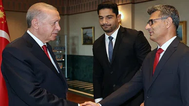 Cumhurbaşkanı Erdoğan, Olimpiyat sporcularını ağırladı