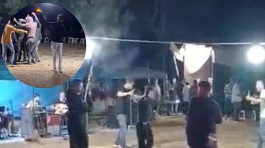 Konya'da düğünü savaş alanına çeviren magandalar kamerada