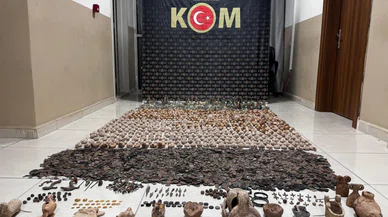 Hatay polisinden görülmemiş operasyon! 15 binden fazla tarihi eser ele geçirildi