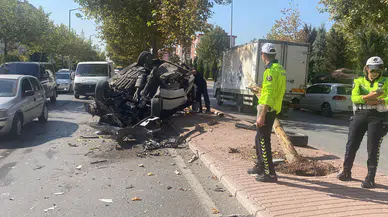Konya'da sabah saatlerinde feci kaza! Araç pert oldu